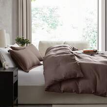 Soft Prewashed California King Duvet Cover Set, 3 Piece, Zipper Closure, 104x98 Inches Duvet Cover And 2 Pillow Shams - No Comforter,  In 2025 - 巧克力棕色(無被子) - 查看 6