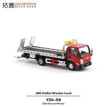 XCARTOYS Xcartoys 1/64 Alloy Model Toy Road Traffic Rescue Tow Truck Ornaments JMC KaiRui Wrecker Truck Flatbed One To Two Trailer Model