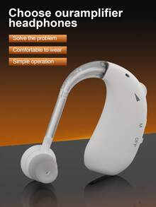 A Light And Moderate Hearing Aid Earphone-Lightweight Behind The Ear Design, Long Battery Life, Very Suitable For Watching TV And Chatting Face To Face. - White - View 6