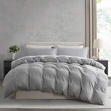 Soft Prewashed California King Duvet Cover Set, 3 Piece, Zipper Closure, 104x98 Inches Duvet Cover And 2 Pillow Shams - No Comforter,  In 2025 - Light Grey (No Comforter) - View 1