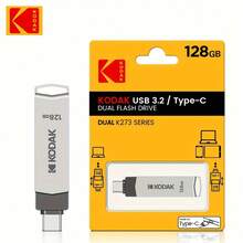KODAK  K273 Fast 128GB 64GB USB-C OTG Flash Drive - High-Speed, Water-Resistant & Versatile MemorySolution For Tablets, Phones & MacBooks - Silver - View 11