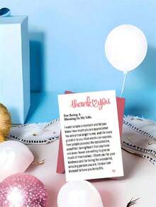 Personalized Heart Pattern Thank You Card With Envelope, Fantasy Theme, Paper Material, Suitable For Thanksgiving, Christmas, Birthday, No Electricity Required, Thank You For Being A Blessing In My Life. - Nhiều màu - Xem 8