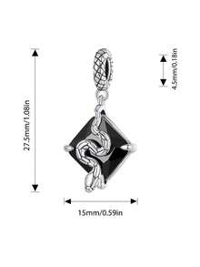 1 Stück 925 Sterling Silber Vintage Schlangen Serie Charms Perlen Regenbogen Kristall Anhänger für Frauen Armband Mode Herstellung einzigartiger DIY Schmuck Geschenk