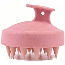 1 escova massageadora para couro cabeludo, esfoliante de silicone para couro cabeludo, ferramenta para lavar cabelo adequada para todos os tipos de cabelo, mulheres, homens, crianças, animais de estimação, decoração de banheiro, decoração de outono, volta às aulas
