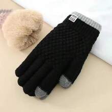 Women's Touchscreen Gloves, Warm Thermal Lining, Outdoor Cycling, Knitted Gloves For Autumn/Winter