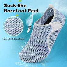 Scurtain Barefoot Water Shoes For Women Men Beach Swim Aqua Socks Summer Quick-Dry Sandals Slippers - MeshMixwhite - 查看 4