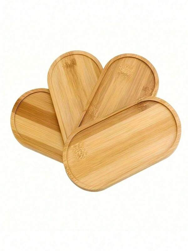 1pc Wooden Storage Tray - Decorative Countertop Organizer For Jewelry And Home Decor - Hand Washable, Minimalist Design For Bathroom, Dining Tables, And Living Room