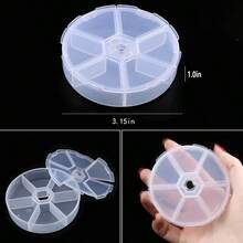 SMI Fine 塑料收纳盒储物盒珠宝盒带可调节隔板适用于珠子艺术品DIY工艺品珠宝渔具 - 無色 - 查看 18