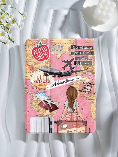 旅行装 iPad 保护套，兼容 iPad 9.7/10.2/10.5/10.9/12.9/Pro 11（第十代），兼容三星 Galaxy Tab S6 Lite 10.4 英寸，兼容 Kindle Paperwhite 第十二代（2024 年款），Kindle（第十一代）（2022 年发布），柔软防震保护，智能支架/自动唤醒/睡眠功能