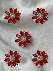 1/5Pcs Fashion Cufflinks For Shirt Decorative Women ButtonCover Crystal Sleeve Button, Button Clips MetalButton Accessories No Sewing ButtonsWedding