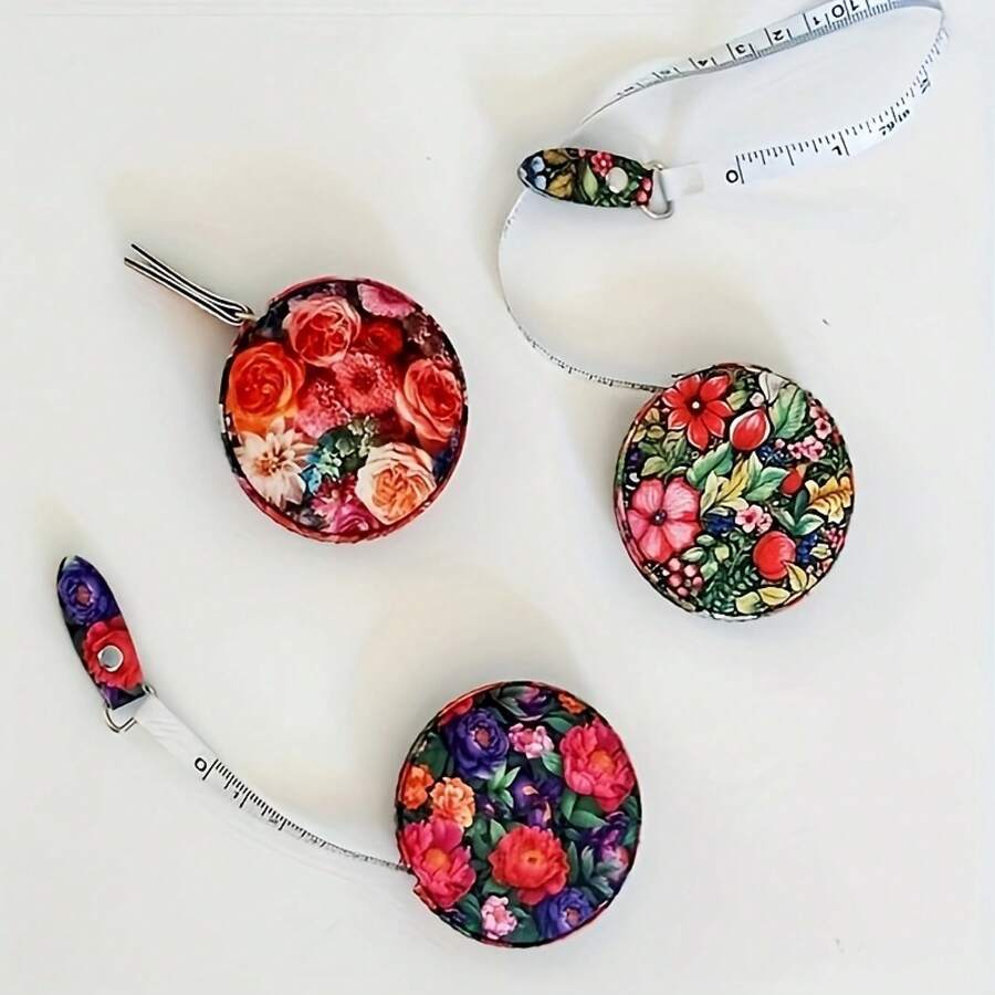 Portable Tape Measure Oil Painting Style Small Ruler Soft Tape Measuring Body Size Faux Leather Tape Measure Clothing Faux Leather Tape - Youth - View 1