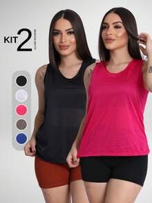 Women Sports Tees & Tanks - Hot Pink - View 1