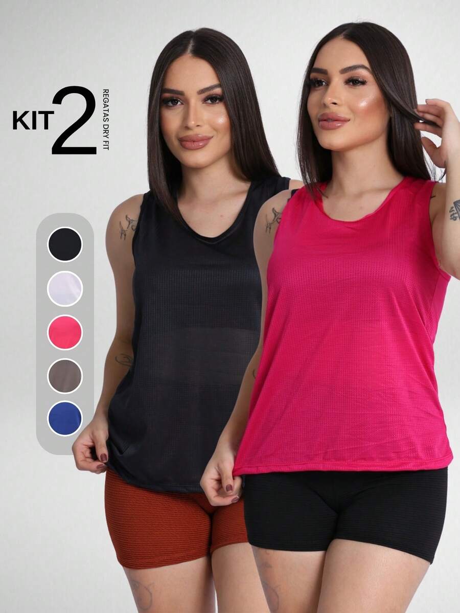 Women Sports Tees & Tanks - Hot Pink - View 1