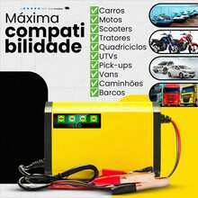 12V Automotive And Motorcycle Battery Charger 300Ah Smart Portable And Slow Charge 2A - Yellow - View 10