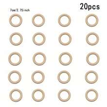 5/10/20/30 pezzi Anelli in legno grezzi, cerchi di legno di colore solido naturale, adatti per gioielli con nappe, artigianato e decorazione