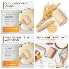 1x Backblechrolle + Madera de haya