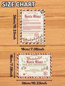 1/3/5pcs, Official Letter From Santa Claus, Nice List Certificate Bundle, North Pole Mail, Christmas Eve Box, DIY Xmas Decor & Gifting, Unique Personalized Christmas Gift Idea, Xmas Wish, Holiday Gift For Her, Unique Xmas Gift For Family & Friends, Festive Writing Paper. - Multicolor (Christmas Style) - View 4
