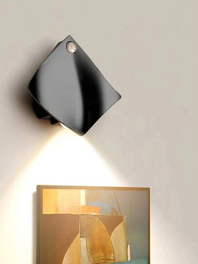 1pc Stingray LED Mood Light, Motion Sensor Night Light, Warm/White Light, Battery Powered (Batteries Not Included), For Home Decor, Wall Decor, Kitchen, Game Room, Party, Birthday, Outdoor, Wedding, Bedroom, Study, Hallway, Closet, Bedside