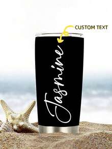 1pc Customized Text Stainless Steel Vacuum Insulated Water Bottle, Customized Cups, Metal Coffee Cups, Keeps Drink Hot Cold Easy To Clean Stylish, Adorable, Colorful Custom, Personalized, Unique Ideal Gifts For Friends, Workers, Home, Office