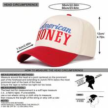 1Piece Men HONEY Letter Embroidered Two Tone Five-Panel Baseball Cap Outdoor Adjustable Sunscreen Leisure Hat Spring Autumn Travel Tourism Beach Vacation - Nhiều màu - Xem 2
