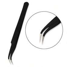 1pc Black Pointed Oblique Single Cluster False Eyelash Tweezer,Cheap,Stocking Stuffers,Makeup,Makeup Tools,Cheap Stuff,Gifts,Gifts For Women,Christmas Gifts