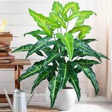 60-132cm(51.96in) Artificial Flowers Calla Lily Horseshoe Leaf Turtle Leaf Bobcat Leaf Fake Plant Ornamental Holiday Home Office Decoration