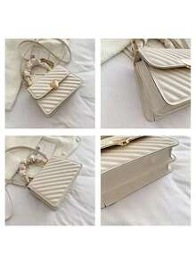 Fashionable And Elegant One-Shoulder Handbag For Women - White - View 10