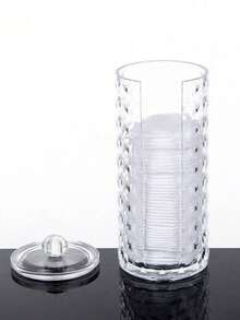 1pc Swab Holder, Makeup Remover Pad Dispenser, Covered Makeup Remover Pad Storage Box, Transparent Cosmetic Organizer, Bathroom Makeup Swab & Pad Holder,Gifts For Women,Christmas Gifts,Gift Ideas For Women - Multicolor - View 6