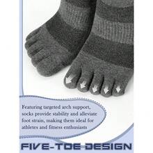 6 Pairs Women Men Ankle Toe Socks Cotton Warm Crew Toe Separator Socks For Athletic Running{"Color_name":"Black","Size_name":"LightGray,DarkGray","Style":"5-9"} - 多色3 - 查看 3