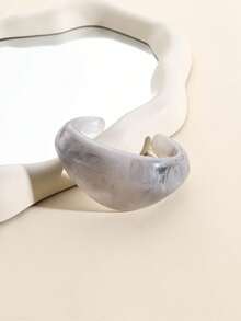 1pc Women's Fashion Open Bangle Bracelet, New Personalized Candy Color Resin Bracelet Jewelry Gift, Suitable For Women, Students, Girls For Daily Matching, Party, Banquet, Travel