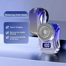 Portable Mini Pocket Shavers, 1 Count USB Rechargeable Waterproof Shaver, Electric Razor For Men, Travel Car Shaver For Daily Use