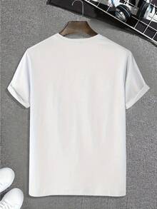 I Don'T Want To Grow Up Men'S Graphic T-Shirt -  Regular Fit Crew Neck Short Sleeve Tee With Decendents Print & Cartoon Design, Breathable Casual Shirt For Streetwear, Parties, Beach, Sports - Machine Washable All-Season Comfort - White - View 3