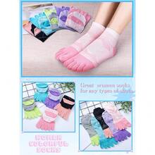 6 Pairs Women Men Ankle Toe Socks Cotton Warm Crew Toe Separator Socks For Athletic Running{"Color_name":"LightColor","Size_name":"5-9","Style":"Five-Toe"} - Nhiều màu5 - Xem 3