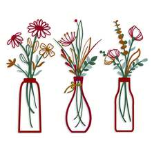3 Pcs Metal Flowers Wall Arts - Rustic Farmhouse Decor,Wall Sign Decoration, Minimalist Iron Flower Vase Wall Art, Metal Wire Decoration, Flower Wall Decors For Living Room Bathroom Bedroom Dining Room-Housewarming Gifts Room Decors Garden Decor Wedding Decor Home Decors. - Nhiều màu - Xem 15