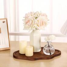 Small Decorative Tray Wood Decorative Serving Tray For Candles Perfume Cloud Wooden Jewelry Tray Trinket Dish Wooden Trays For Coffee Table Home Decor