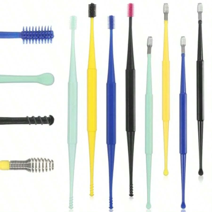 8 Pcs Spiral Ear Wax Removal Tool Silicone Ear Cleaning Kit Reusable Silicone Ear Cleaner Ear Scratcher Soft Ear Wax Cleaner Tool Earwax Removal Tools For Olders Adult - như hình ảnh - Xem 1