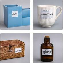 160pcs Waterproof White Labels Stickers, For Classroom, Office, Home, Storage Boxes, Moving, File Folders, Marking Stickers, Note Taking - Easy To Write On And Remove