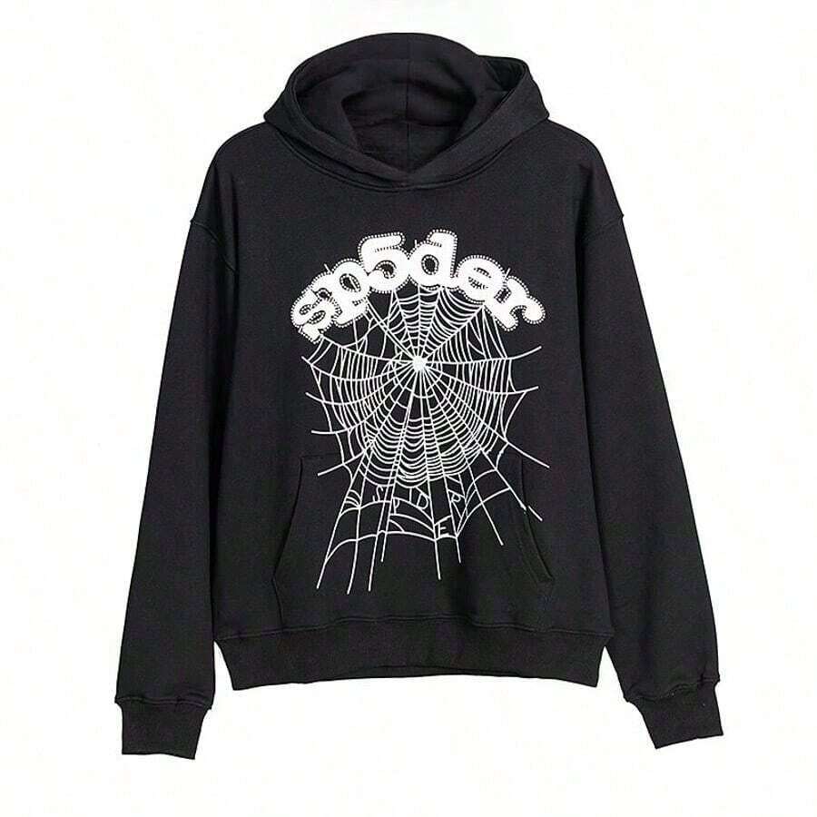 2025 Summer Sp5der Creative T-Shirt, Spider Web Graphic Tees, Men And Women Couples Short-Sleeved T-Shirt, Percent Cotton2025 - 黑3 - 查看 1