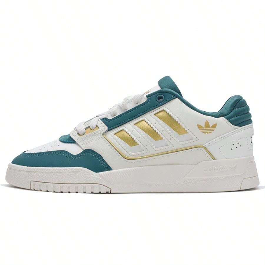 Adidas Originals Giày thể thao cổ thấp DROP STEP LOW 2.0, kiểu dáng thường ngày, unisex JS3252 - Trắng sáng/Vàng sẫm kim loại/Xanh lam-xanh lục nhạt - Xem 1