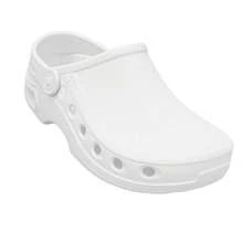 Sapato Sandalia Babuche Fechado Profissional Hospitalar Cozinheira - Branco - Visão 3