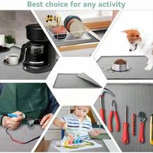 Fundas para lavadora y secadora para la parte superior, almohadilla de silicona de 25.6x 23.6 pulgadas, para mquina de lavandera y secadora, antideslizantes, resistentes al agua, protectores de - 1 pieza + Gris - Ver 8