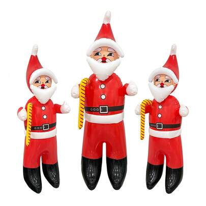 1 pezzo Super grande 145/170 cm Decorazione natalizia in PVC, Babbo Natale gonfiabile spesso per atmosfera festiva