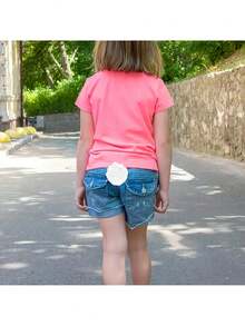 Rabbit Tail Costume Prop - Cute Plush Ball Needle, With White Faux Fur Ball, Durable Polyester Clothing Accessory, Suitable For Halloween And Christmas Party Cosplay Role-Playing Decoration - Multicolor - View 3