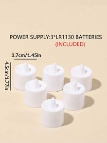 6/12/24pcs Classic Round Shape Electronic Candle Light,Including Battery, Indoor Decor LED Flameless Tea Candle,Suitable For Wedding Decor, Party Decor, Birthday Decor, Festival Decor,Christmas Home Decor Candle Light - Multicolor - View 8