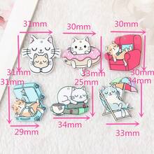 5/10 Stücke süße Cartoon Donut & Katze Anhänger, geeignet für DIY Schmuckherstellung, Halskette, Armband, Ohrringe, Tasche, Schlüsselanhänger, Reißverschluss Dekoration