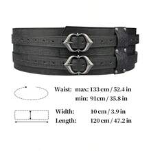 A Medieval Viking Retro Men's And Women's Fashion Wide Belt Waist Belt Halloween Decoration Role Play - A - Xem 4