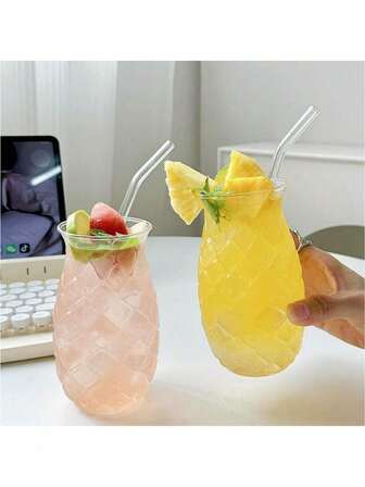 1 st ananascocktailglas, lyxigt präglat cocktail-/juiceglas