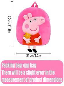 Peppa Pig 小猪佩奇背包 可爱小书包 斜挎包 玩偶背包 小猪佩奇背包 卡通背包 零钱包 粉红猪小妹包 玩偶背包 乔治玩偶书包 小猪佩奇同款 感恩节 圣诞节 生日派对装饰用品 聚会、聚会送亲朋好友的小礼物 小猪佩奇背包 - 彩色 - 查看 3