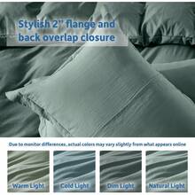 Soft Prewashed California King Duvet Cover Set, 3 Piece, Zipper Closure, 104x98 Inches Duvet Cover And 2 Pillow Shams - No Comforter,  In 2025 - 森林綠(無被子) - 查看 7