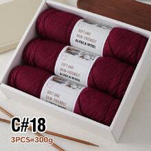 3pcs/Pack Chunky Hand Knitting Yarn, Alpaca Knitted Blend Thick Yarn For Sweater, Scarf, Jacket DIY